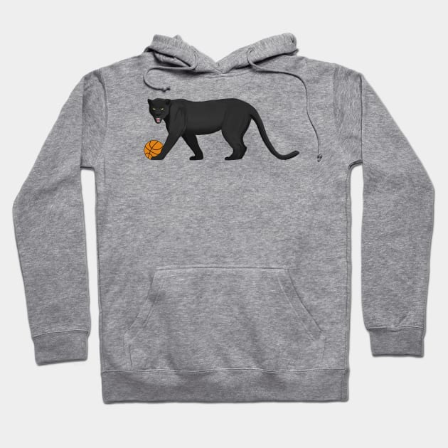 Basketball Black Panther Hoodie by College Mascot Designs